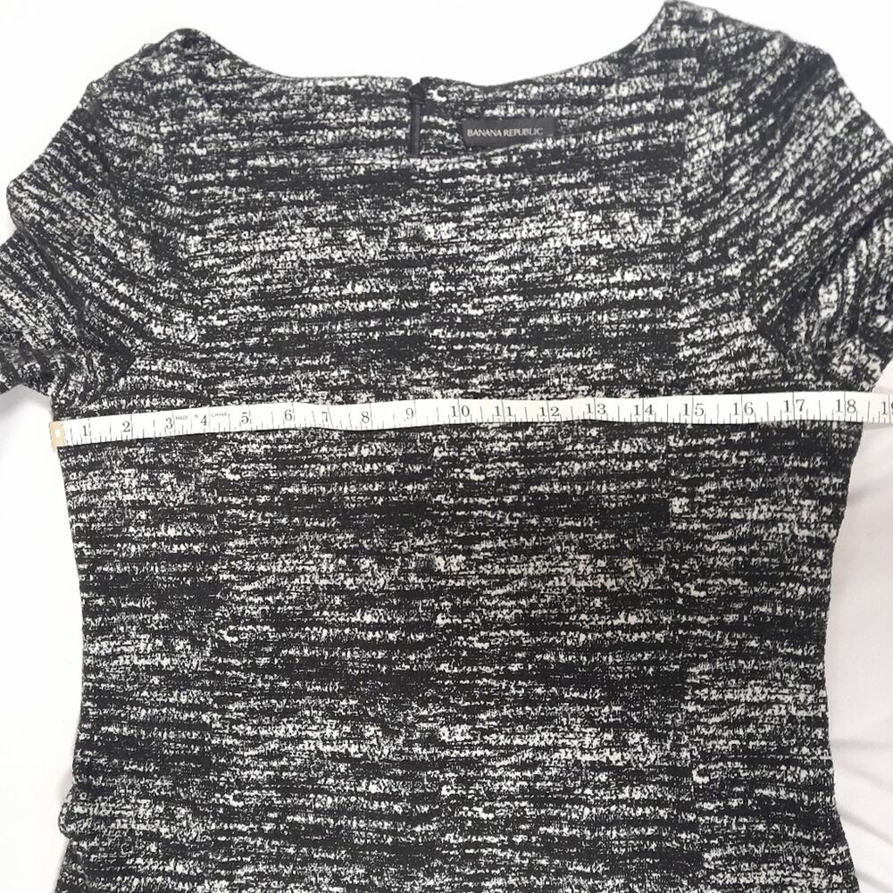 Banana Republic Black White Stretch Dress Women 12 Classic Corpcore Business - Picture 6 of 7